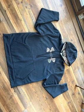 Under Armour Black Hoodie with Camo Logo and Lined Hood